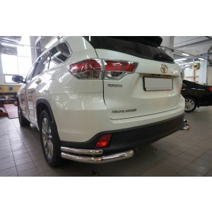 Can Otomotiv TOHI.53.4155 защита заднего бампера Toyota Highlander  (2014-) (уголки) d 60/42