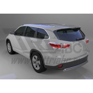Can Otomotiv TOHI.55.1406 защита заднего бампера Toyota Highlander (2014-) (овал) d 75x42*
