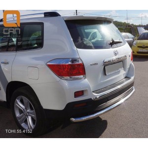 Can Otomotiv TOHI.55.4152 защита заднего бампера Toyota Highlander (2010-2013) (одинарная) d 60