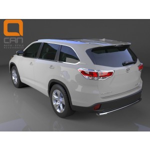 Can Otomotiv TOHI.55.4153 защита заднего бампера Toyota Highlander (2014-) (одинарная) d 60
