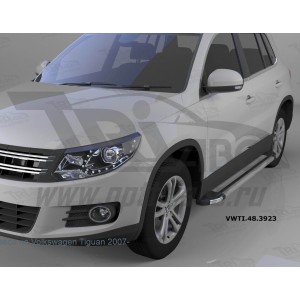 Can Otomotiv VWTI.48.3923 пороги алюминиевые (Brillant) Volkswagen Tiguan (Тигуан) (2008-) (серебр)