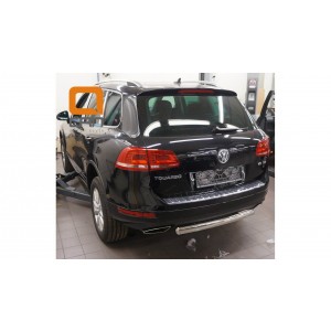 Can Otomotiv VWTU.57.4524 защита заднего бампера Volkswagen Touareg (2010-) (одинарная) овал 76/42*