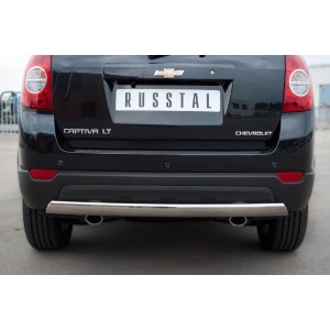 Руссталь CHCZ-000836 защита заднего бампера 75х42 овал на Chevrolet Captiva 2011-2013