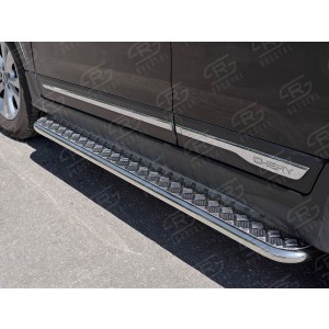 Руссталь CT5L-0022662 пороги труба d42 с листом (лист алюм, проф.сталь) (вариант2) на Chery Tiggo 5 2014