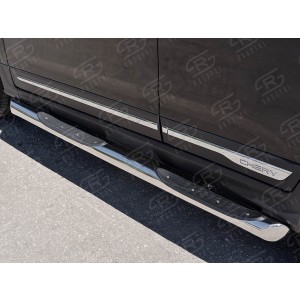 Руссталь CT5T-0022631 пороги труба d76 с накладкой (вариант 1) на Chery Tiggo 5 2014