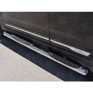Руссталь CT5T-0022633 пороги труба d76 с накладкой (вариант 3) на Chery Tiggo 5 2014