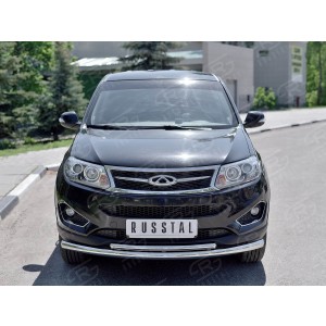 Руссталь CT5Z-002262 защита переднего бампера d63 дуга-d42 дуга на Chery Tiggo 5 2014
