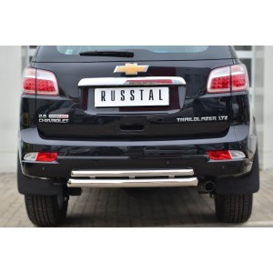 Руссталь CTRZ-001514 защита заднего бампера d63 (дуга) d42 (дуга) на Chevrolet Trailblazer 2012-