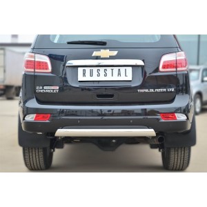 Руссталь CTRZ-001516 защита заднего бампера 75*42 (дуга) на Chevrolet Trailblazer 2012-