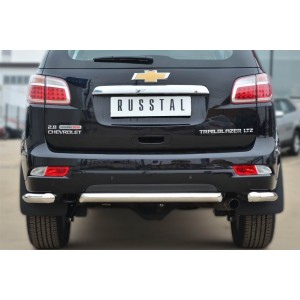 Руссталь CTRZ-001517 защита заднего бампера уголки d63 (секции) на Chevrolet Trailblazer 2012-