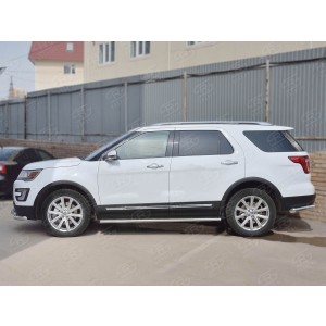 Руссталь FEO-002662 пороги труба 120х60 овал с проступью на Ford Explorer 2016-
