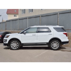 Руссталь FET-0026641 пороги труба d63 (со скошенными торцами) на Ford Explorer 2016-
