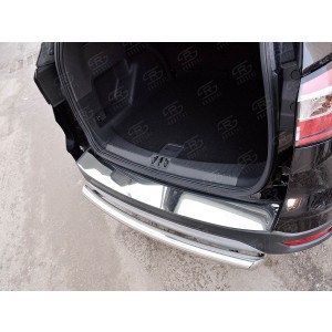 Руссталь FGN-002607 накладка на задний бампер (лист нерж зеркальный) на Ford Kuga 2016-