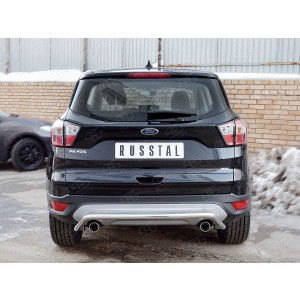 Руссталь FGZ-002603 защита заднего бампера d42 волна под машину на Ford Kuga 2016-