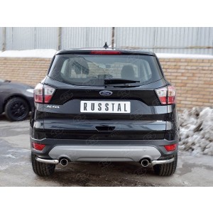 Руссталь FGZ-002605 защита заднего бампера уголки d42 дуга на Ford Kuga 2016-
