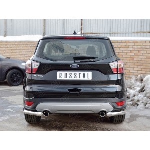 Руссталь FGZ-002606 защита заднего бампера уголки d63 секции на Ford Kuga 2016-