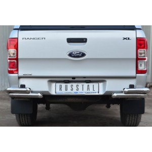 Руссталь FRZ-001301 защита заднего бампера уголки d63 (секции) d63 (секции) на Ford Ranger 2011-