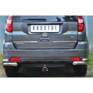 Руссталь GH3Z-001410 защита заднего бампера уголки d63 d42 на Great Wall (Hover H3) 2010-
