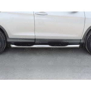 Руссталь HCRT-0022211 пороги труба d76 с накладкой (со скошенными торцами) на Honda CR-V 2015 2.0