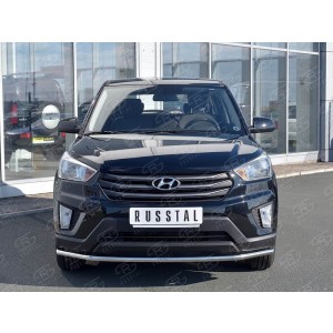 Руссталь HCRZ-002415 защита переднего бампера d42 секция на Hyundai Creta 2016-