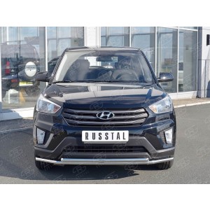 Руссталь HCRZ-002416 защита переднего бампера d42 секция-d42 дуга на Hyundai Creta 2016-