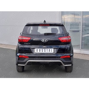 Руссталь HCRZ-002428 защита заднего бампера d42 волна на Hyundai Creta 2016-