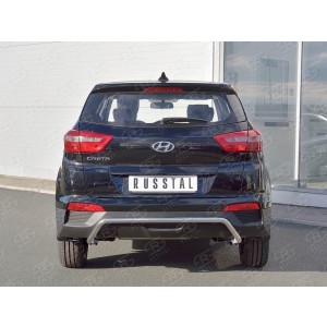 Руссталь HCRZ-002429 защита заднего бампера d42 волна под машину на Hyundai Creta 2016-