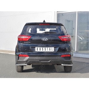 Руссталь HCRZ-002433 защита заднего бампера уголки d42 секция на Hyundai Creta 2016-