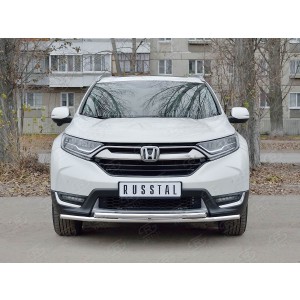 Руссталь HCRZ-002823 защита переднего бампера d42 секции-d42 дуга на Honda CR-V 2017-
