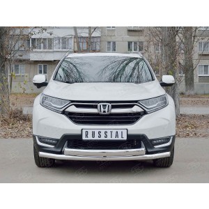 Руссталь HCRZ-002828 защита переднего бампера d63 секции-d75х42 дуга на Honda CR-V 2017-