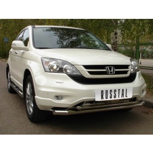 Руссталь HNZ-000225 защита переднего бампера d63/42 (дв.2,0) на Honda CR-V 2010-2012