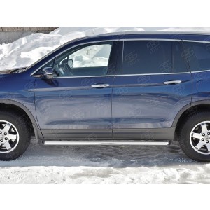 Руссталь HPT-0029221 пороги труба d63 (со скошенными торцами) на Honda Pilot 2016- 