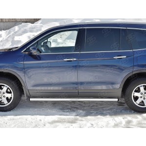 Руссталь HPT-0029222 пороги труба d63 (с заглушками на торцах) на Honda Pilot 2016- 