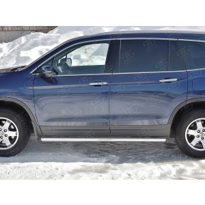 Руссталь HPT-0029223 пороги труба d63 (со скругленными торцами) на Honda Pilot 2016- 