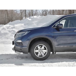 Руссталь HPZ-002919 защита переднего бампера d63 секции-d42 дуга на Honda Pilot 2016- 
