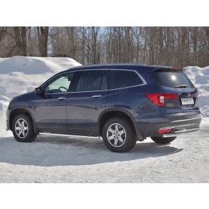 Руссталь HPZ-002926 защита заднего бампера d63 дуга-d42 дуга на Honda Pilot 2016- 