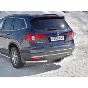 Руссталь HPZ-002928 защита заднего бампера уголки d63 секции на Honda Pilot 2016- 