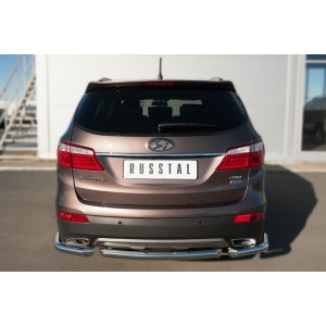 Руссталь HSFZ-002012 защита заднего бампера d63 (дуга) HSFZ-00на Hyundai Santa Fe Grand 2014
