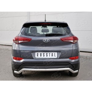 Руссталь HTZ-002239 защита заднего бампера d63 волна на Hyundai Tucson 2015