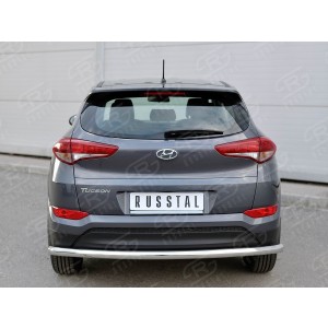 Руссталь HTZ-002242 защита заднего бампера d63 секция на Hyundai Tucson 2015