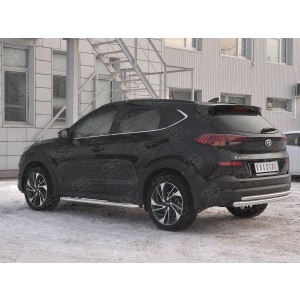 Руссталь HTZ-003105 защита заднего бампера d63 дуга-d42 дуга на Hyundai Tucson 2018-