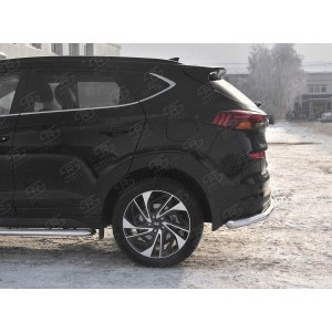 Руссталь HTZ-003106 защита заднего бампера d63 секции на Hyundai Tucson 2018-
