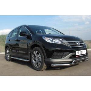 Руссталь HVL-001341 пороги труба d42 с листом) на Honda CR-V дв. 2.0 2013-