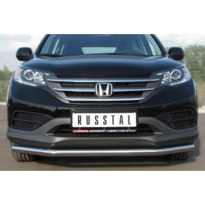 Руссталь HVZ-001336 защита переднего бампера d63 (секции) на Honda CR-V дв. 2.0 2013-