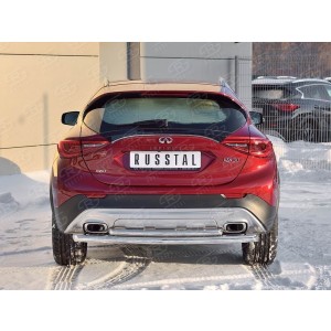 Руссталь IQX3Z-002504 защита заднего бампера d63 дуга-d42 дуга на Infiniti QX30 2016
