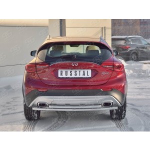 Руссталь IQX3Z-002505 защита заднего бампера d42 дуга-d42 дуга на Infiniti QX30 2016