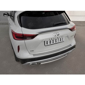 Руссталь IQX5N-003087 накладка на задний бампер (лист нерж зеркальный) на Infiniti QX50 2018- 