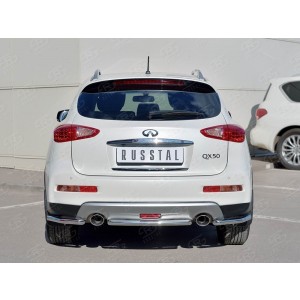 Руссталь IQX5Z-002359 защита заднего бампера уголки d42 секция на Infiniti QX50 2016