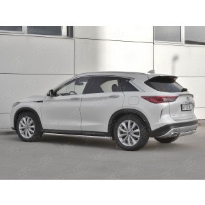Руссталь IQX5Z-003084 защита заднего бампера d75х42 дуга на Infiniti QX50 2018- 