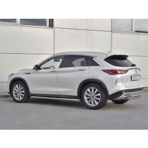 Руссталь IQX5Z-003086 защита заднего бампера d63 дуга-d42 дуга на Infiniti QX50 2018- 